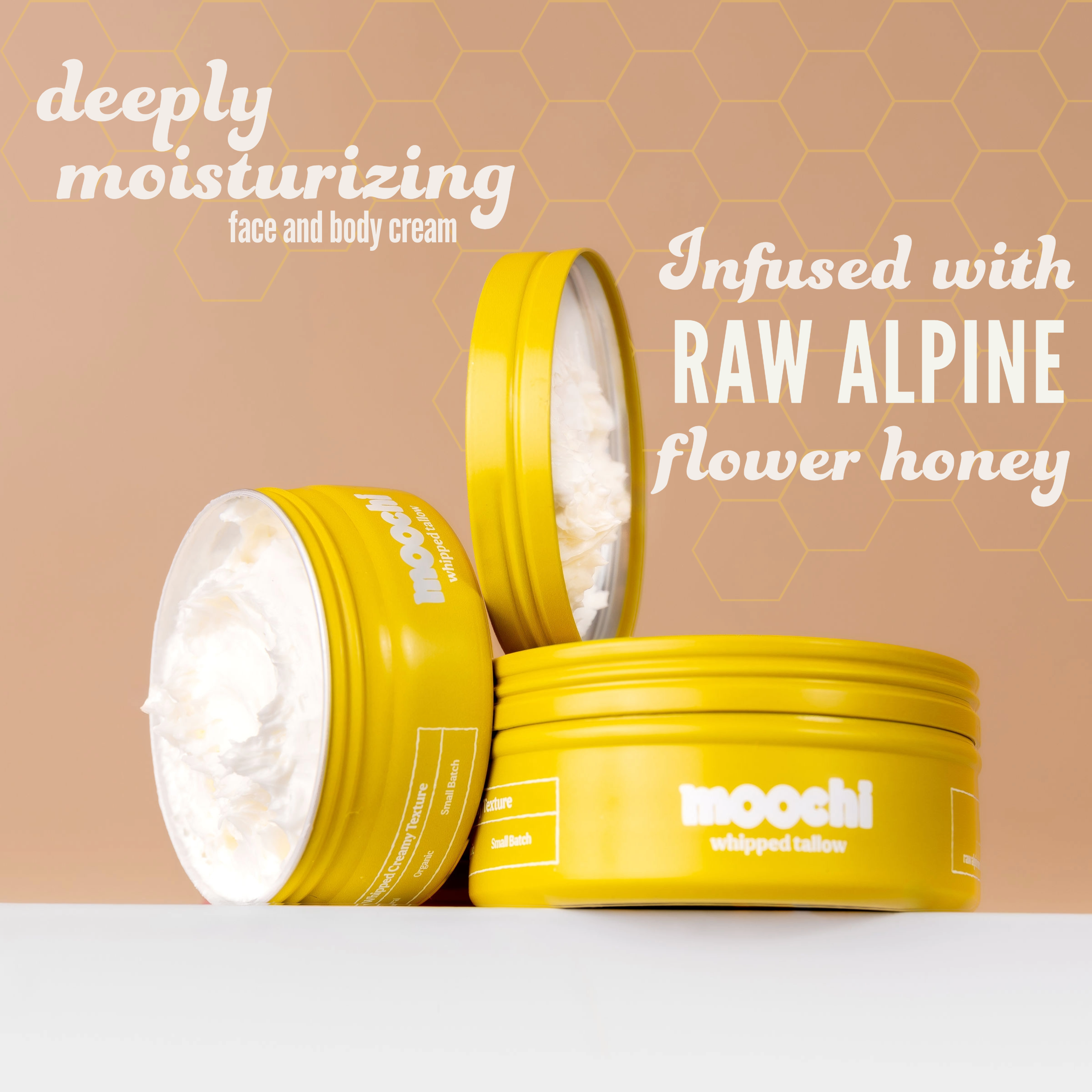 Moochi Whipped Tallow Balm - Raw Alpine Honey & Clary Sage