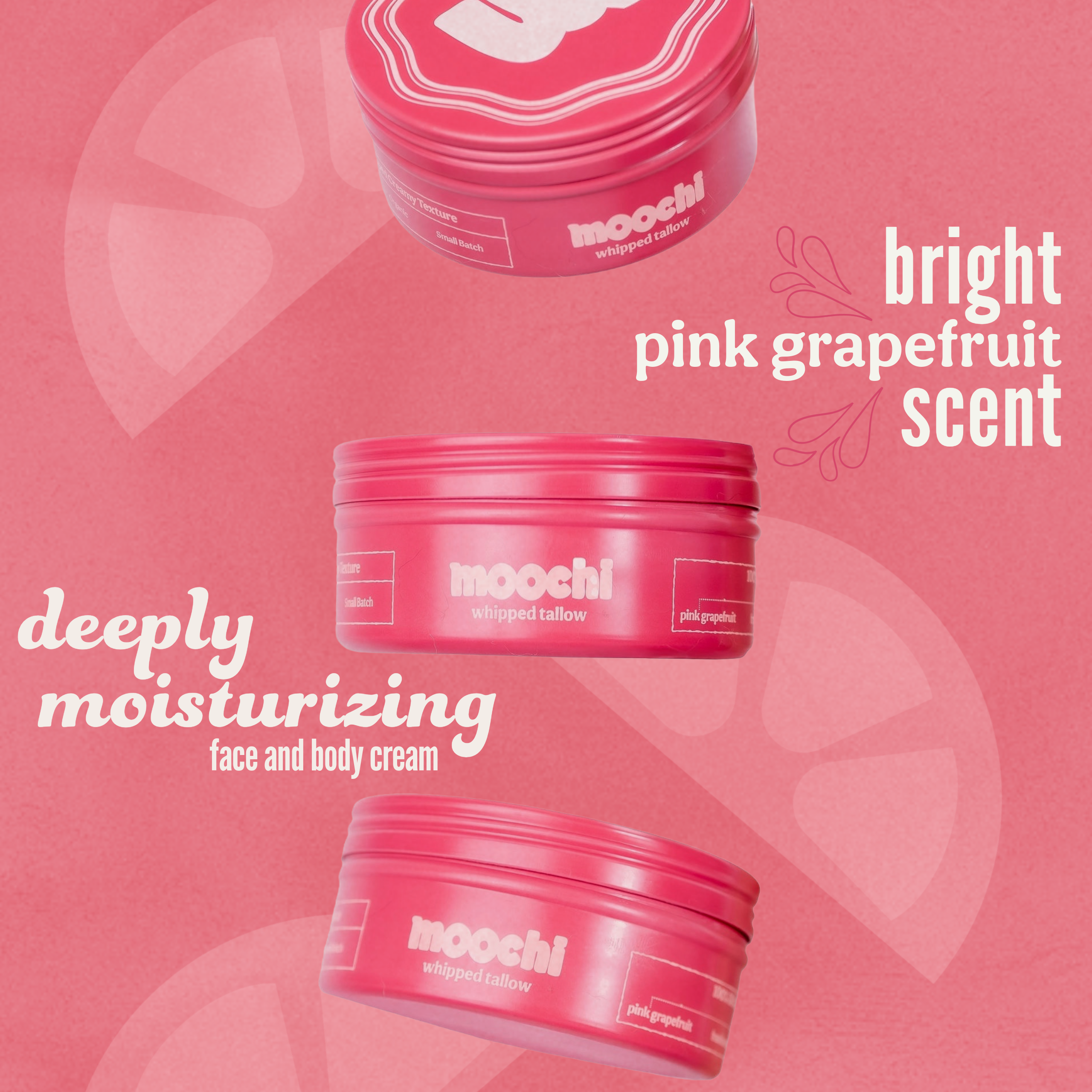Moochi Whipped Tallow Balm - Pink Grapefruit